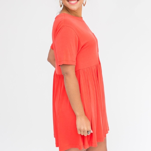 Mini Dress Kahlo Coral - Picture 4 of 5